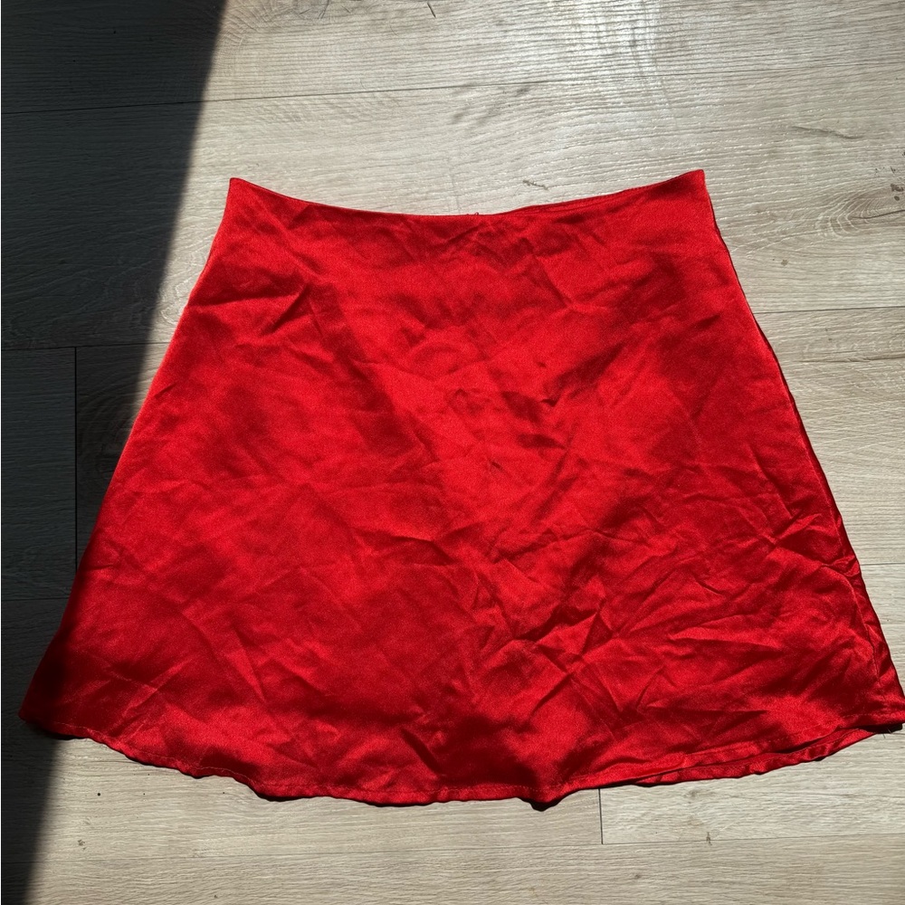 Elegant Red Women's Skirt